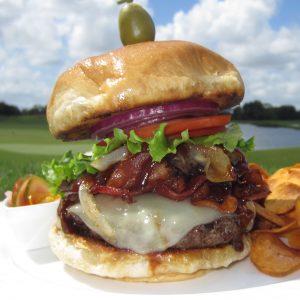 Burger at Kihei Maui Restaurant on Golf Course
